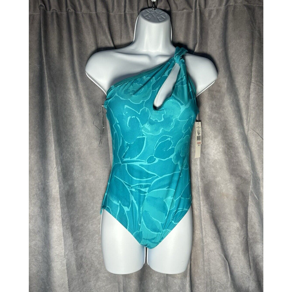 Carmen Marc Valvo Other - Carmen Marc Valvo CAPRI BLUE One-Shoulder Cutout One-Piece Swimsuit, US 10